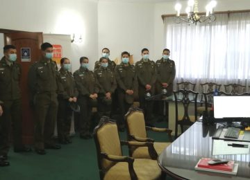 Reunión Alcalde con nueva dotación Carabineros La Calera