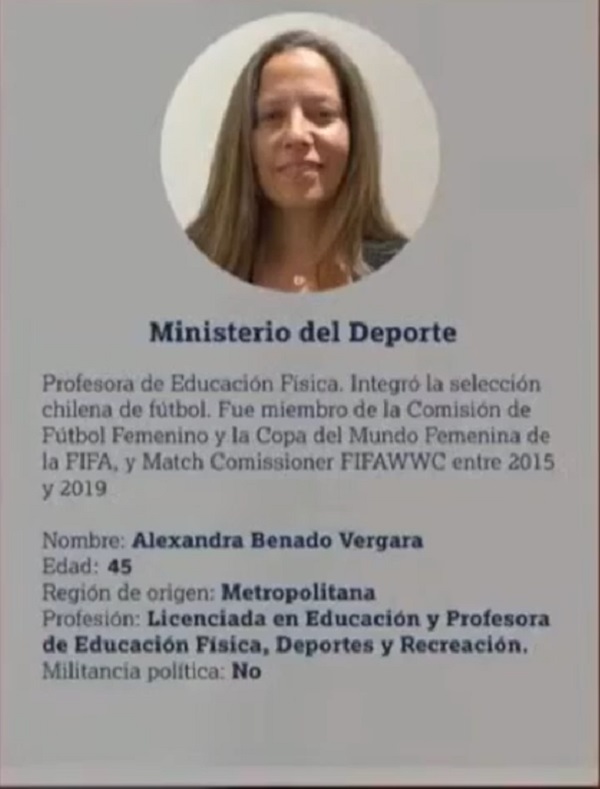 ministra deporte Alexandra Benado El Observador