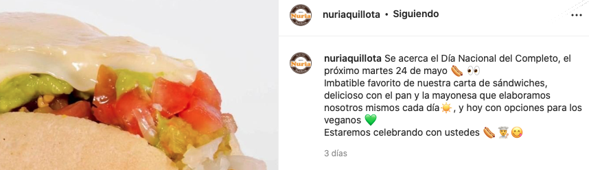 día nacional del completo / Nuria