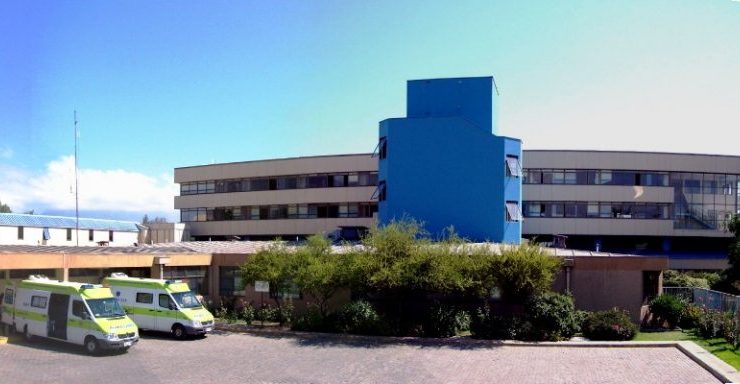 Vista frontal del Hospital San Camilo de San Felipe, lugar donde se halla un posible caso de Viruela del Mono.