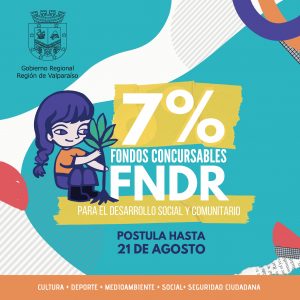 Imagen promocional Fondos Concursables FNDR 7% 2022 Gore Valparaíso