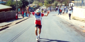 Hernán "viejo Fredes" Aracena participando en una de las muchas corridas que hubo en su vida.