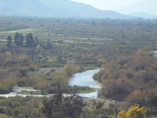 río Aconcagua Quillota en 2013 vista desde el cerro Mayaca