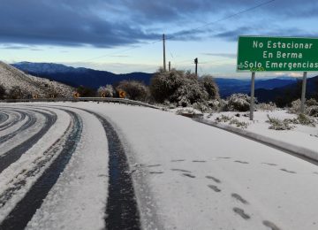 nieve en cuesta la dormida ruta F100 g