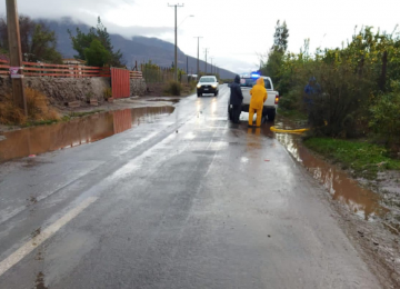 lluvia caída en las comunas de la provincia de Petorca, 15 de julio de 2022