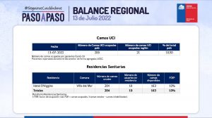 Reporte Covid-19 de la Región de Valparaíso del miércoles 13 de julio 2022