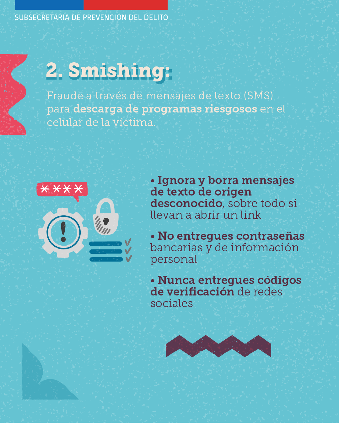 Cómo prevenir estafas telefónicas y de internet, Smishing