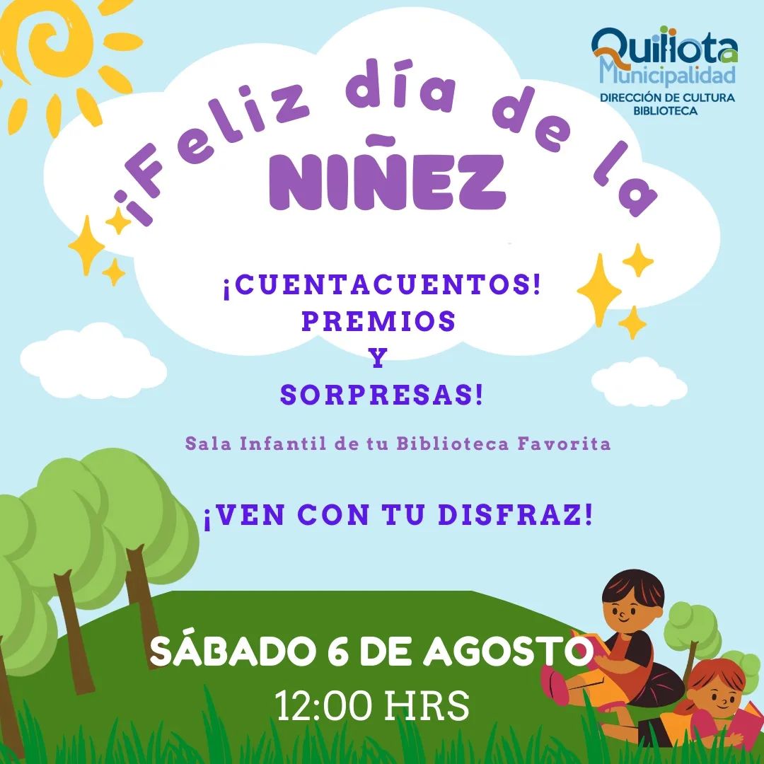 Día del Niño en Quillota biblioteca tendrá actividades para el público infantil