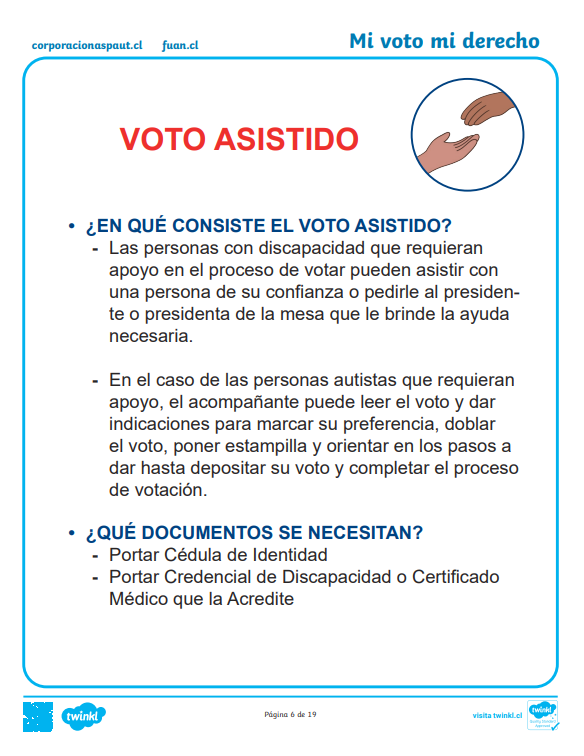 Elaboran guía con orientaciones para votantes con neurodiversidad para el Plebiscito Constitucional