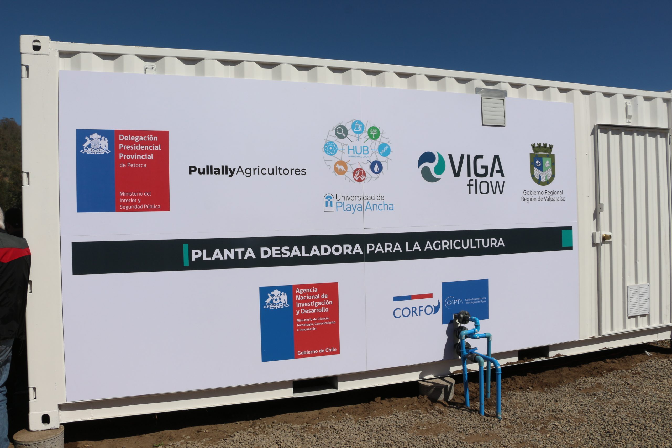 En las Salinas de Pullally abren primera planta desalinizadora modular para uso agrícola