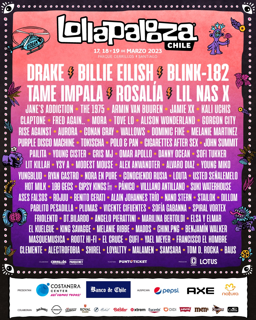 first lollapalooza tour lineup