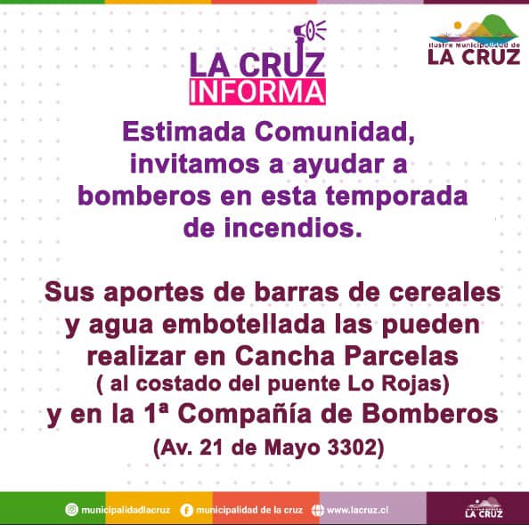 Ayuda a Bomberos de La Cruz en temporada de incendios forestales