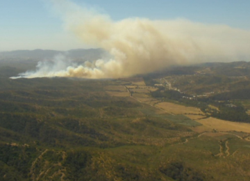 Declaran Alerta Roja por incendio forestal en Quilpué