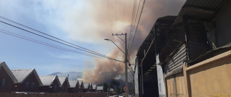 Incendio forestal en Lo Rojas en La Cruz, del día 21 de noviembre de 2022.