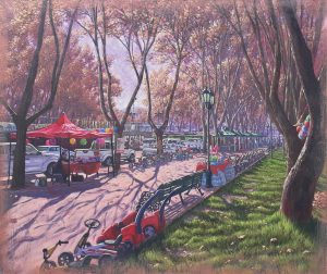 Obra de Juan Carlos Lara, trabajo ganador del concurso de pintura de Limache 2022