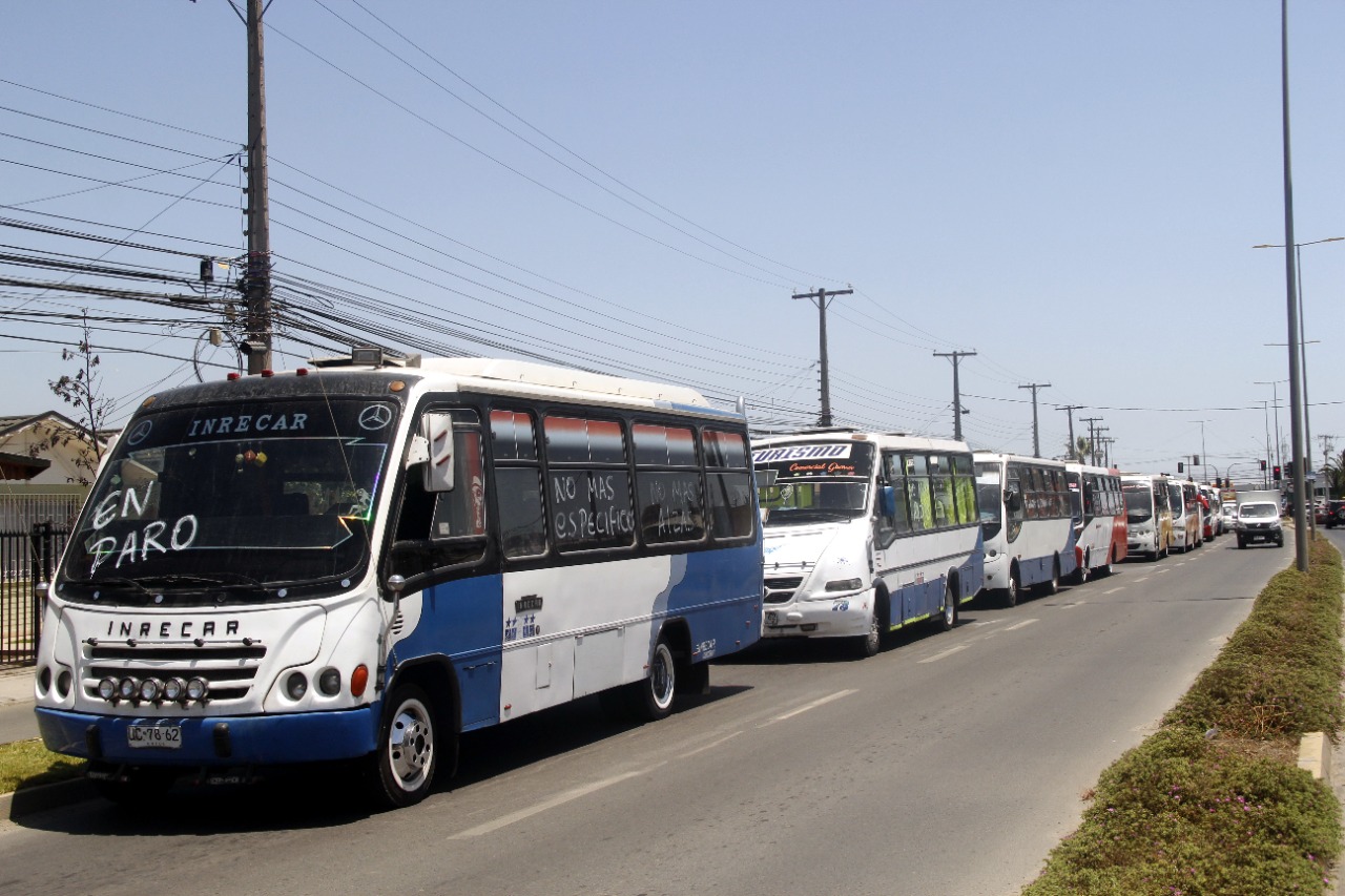 Paro de microbuses y colectivos de la provincia de Quillota se mantendrá el jueves