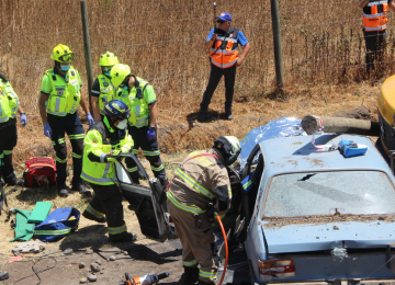 Quillota: Comité Operativo de Emergencia participó en simulacro de accidente grave
