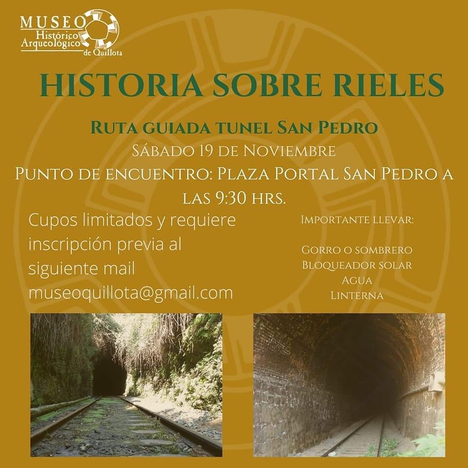 Ruta guiada por túnel de San Pedro en Quillota