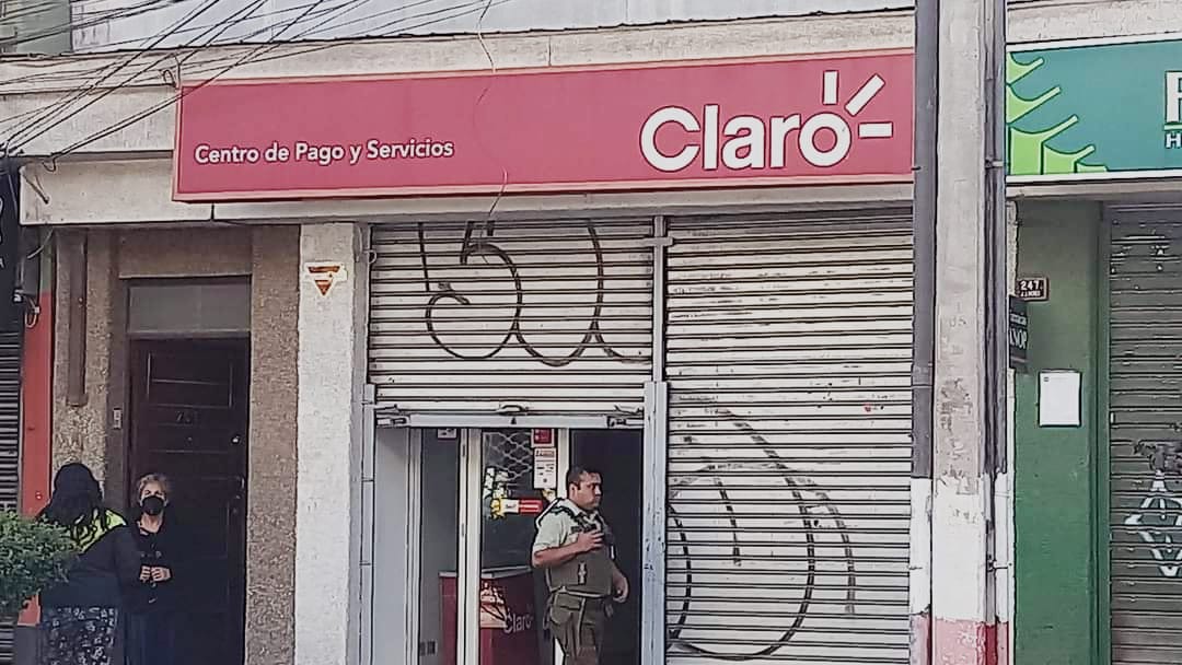 Sucursal de Claro afectada por intento de robo en La Calera