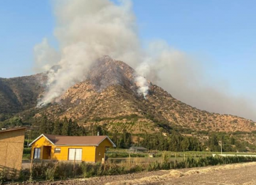En prisión preventiva quedó presunto autor de incendio forestal en Catemu