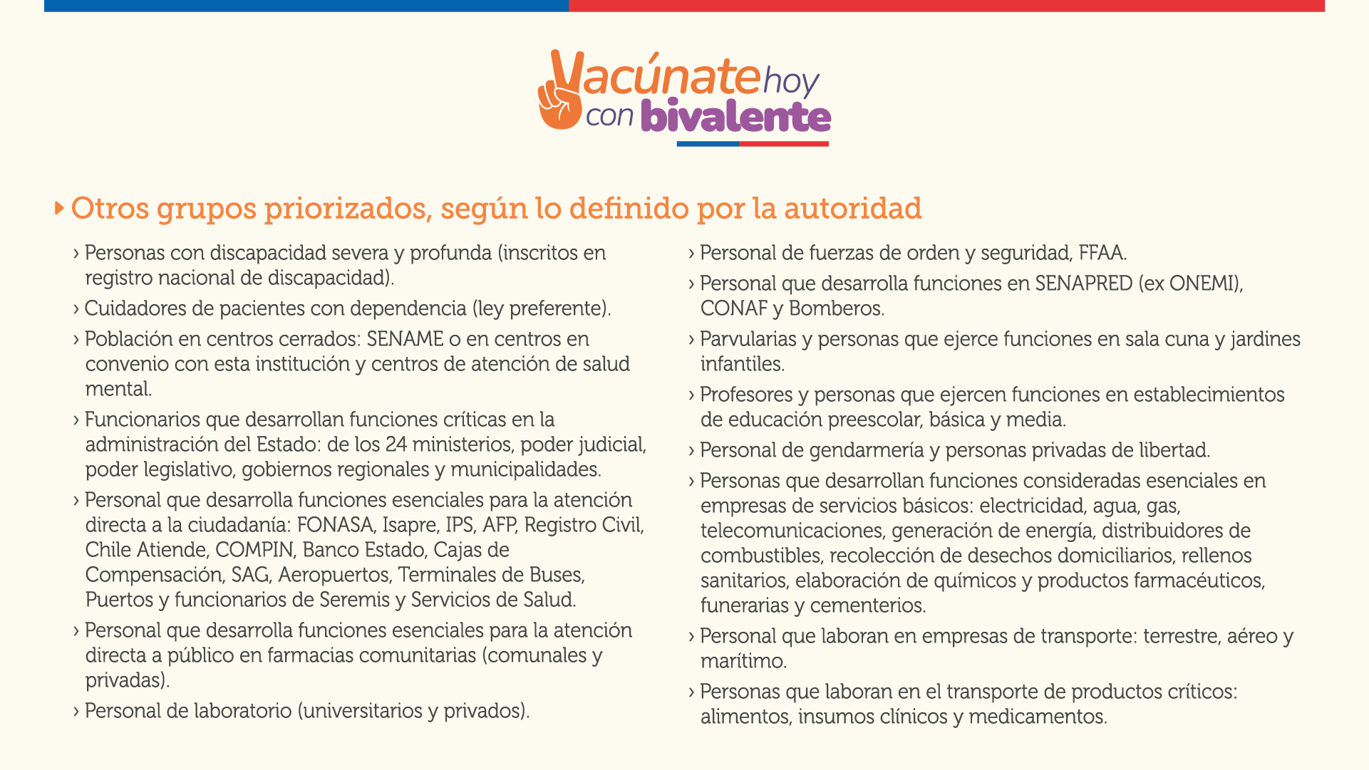 Calendario de vacunación Covid del 23 al 29 de enero 2023