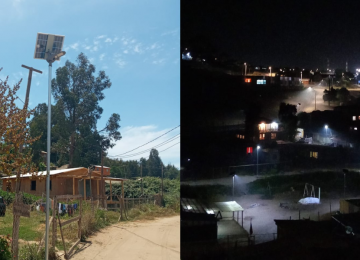 Comunidades rurales de Puchuncaví iluminan sus calles por primera vez gracias a proyecto de alumbrado fotovoltaico