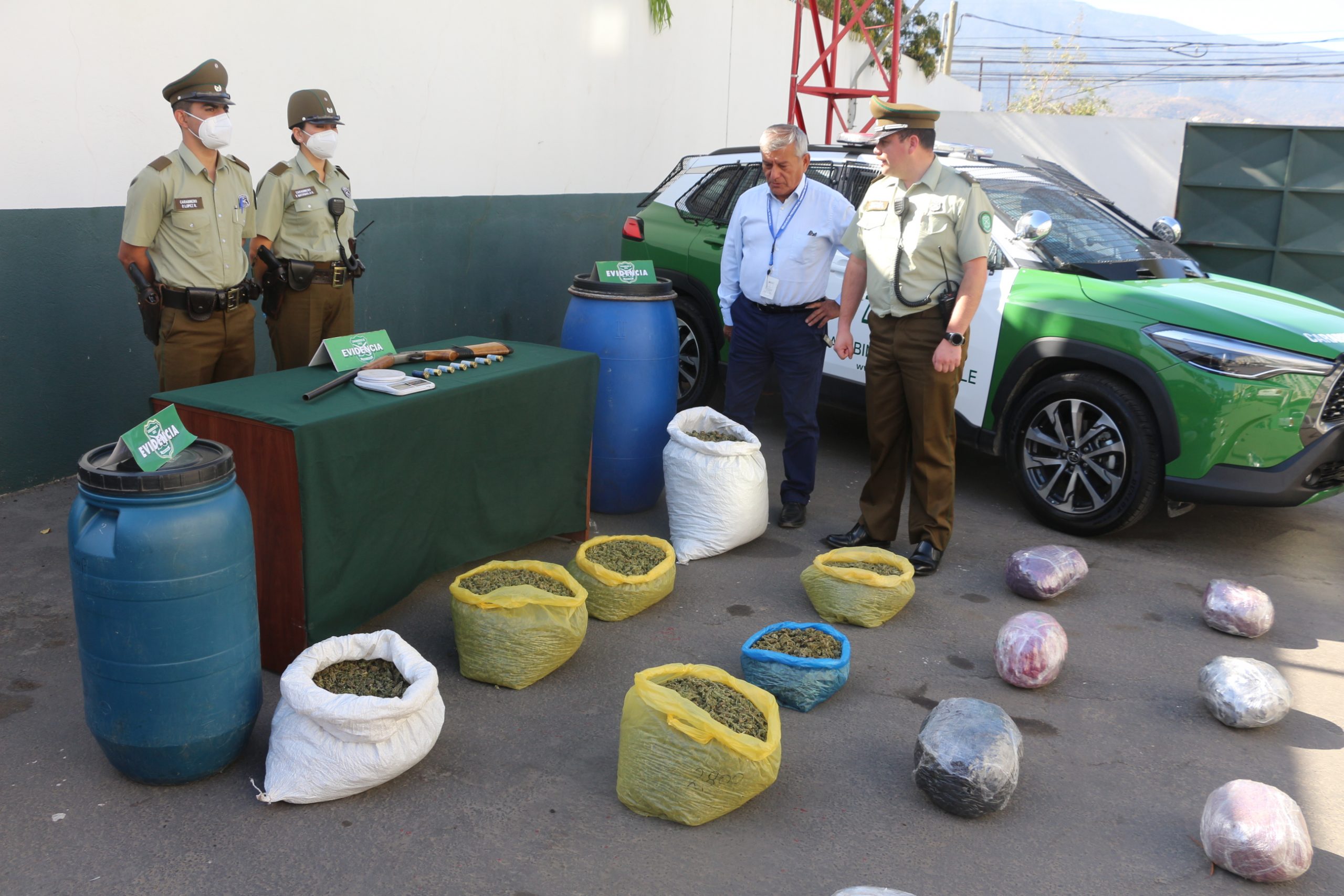 En Petorca carabineros incauta más de 29 kilos de marihuana