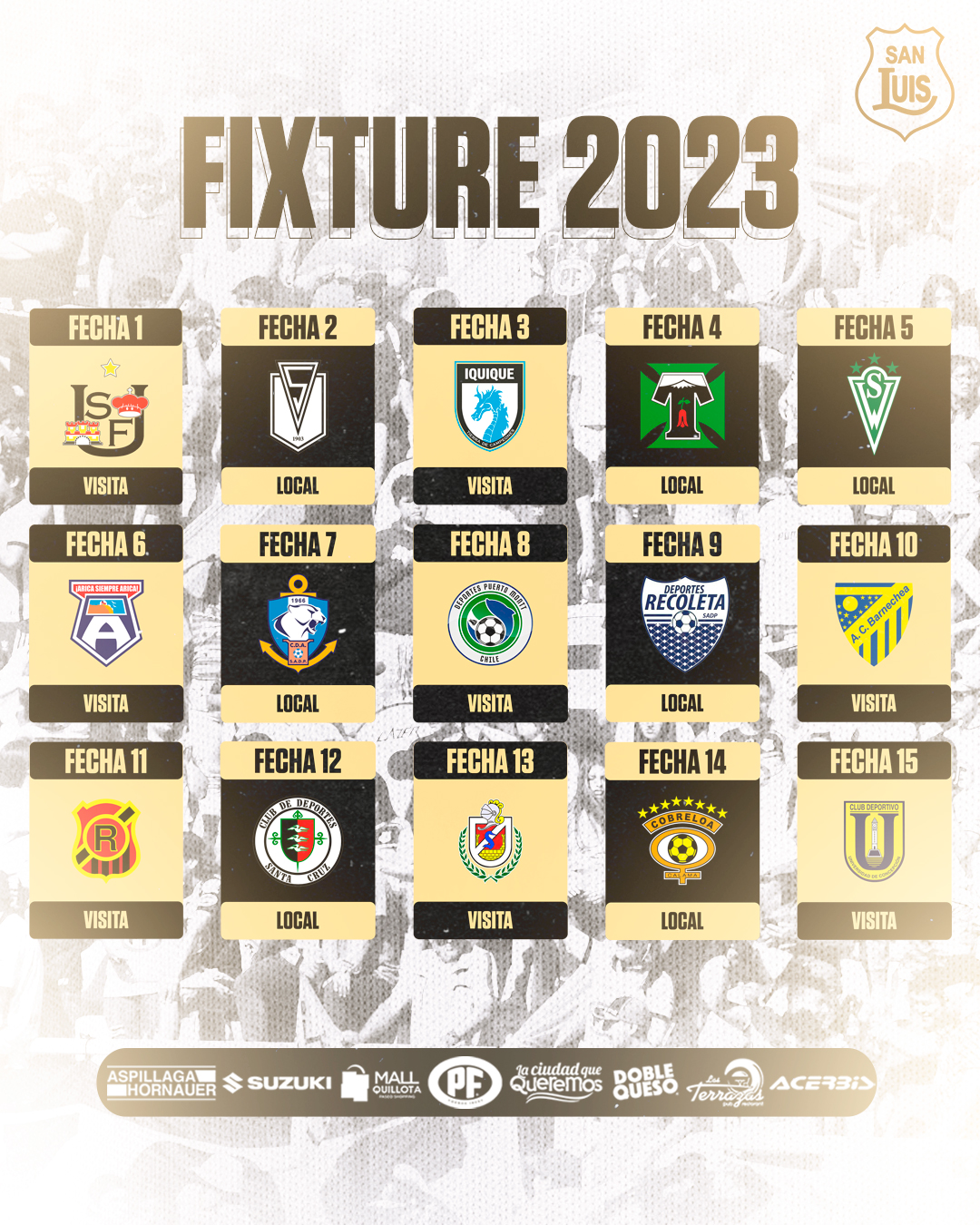 Fixture Primera B 2023 Definen a los rivales de San Luis de Quillota