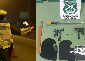 Ruta 5 Norte: Les hicieron control por tener luces apagadas y los sorprendieron con armas