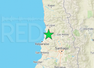 Sismo se registra en la región de Valparaíso este jueves