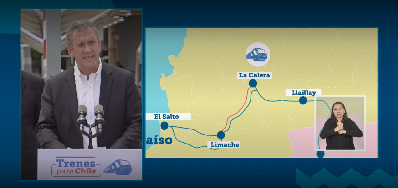 Tren Valparaíso-Santiago Boric anuncia estaciones en Viña, Limache, La Calera y Llay Llay