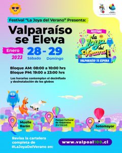 Valparaíso recibe globos gigantes en Festival La Joya del Verano 2023