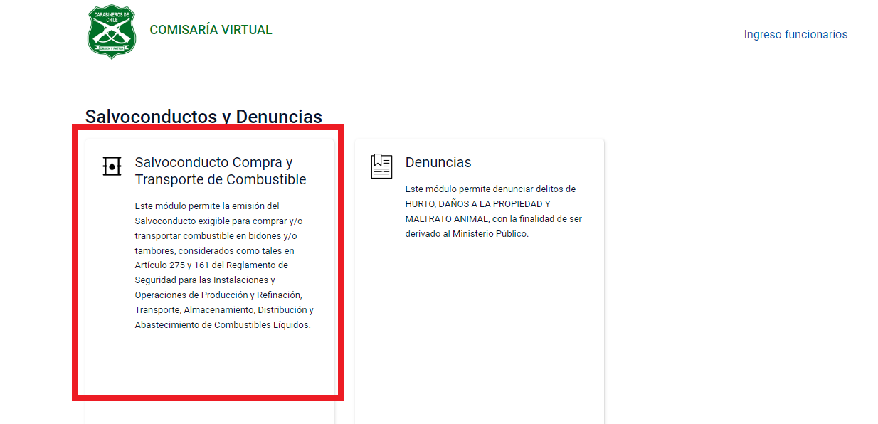 Cómo pedir el salvoconducto en Comisaría Virtual para comprar combustible en bidones