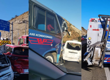 Cuatro vehículos sufren colisión múltiple en el Troncal Sur