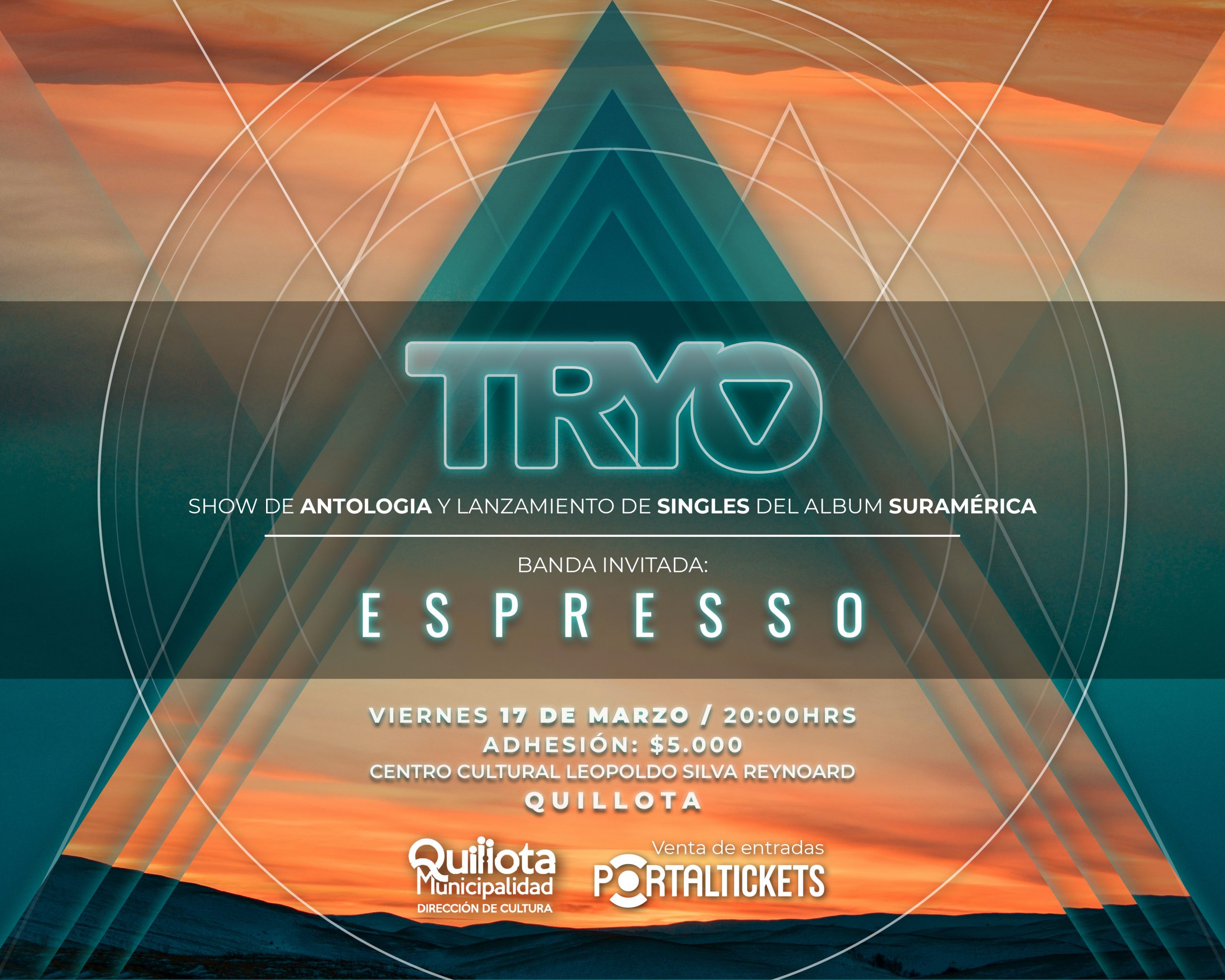 Doble concierto de música progresiva en Quillota: TRYO y Espresso