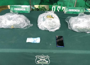 Nogales Pasajero de bus fue sorprendido con 3 kilos de droga