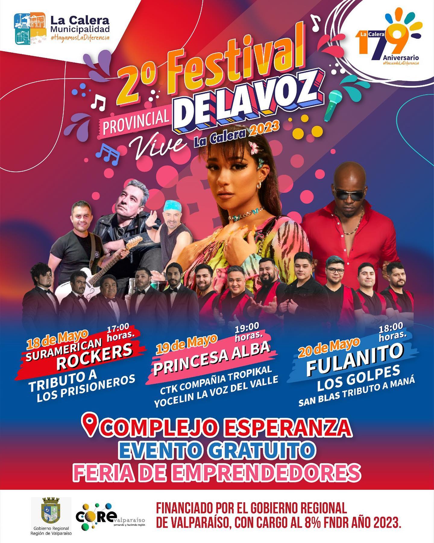 2° Festival de la Voz de La Calera 2023 artistas y fechas