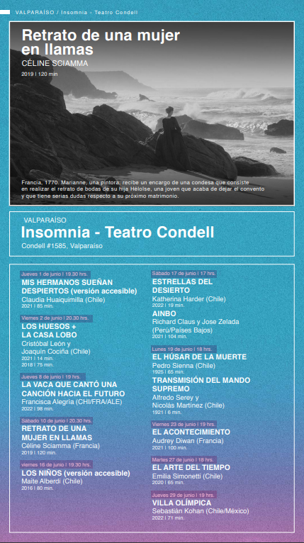 Cartelera de cine Valparaíso junio 2023 gratuita