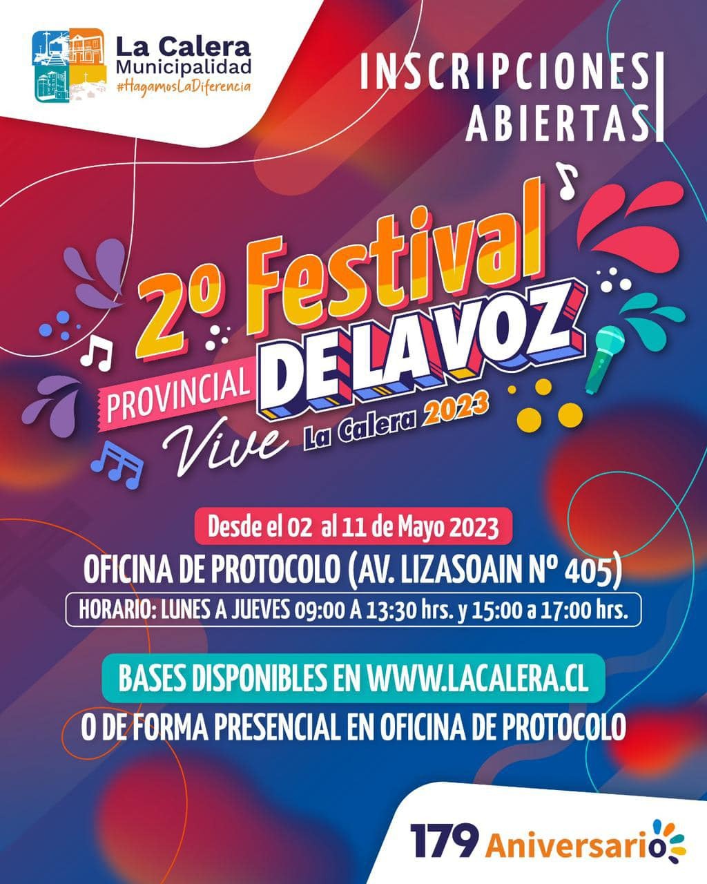 La Calera Abren inscripciones para el 2° Festival Provincial de la Voz