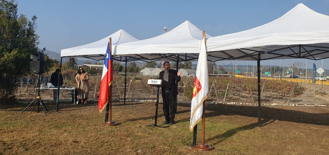 Óscar Calderón en la inauguración del camino Troncal San Pedro, ruta 62