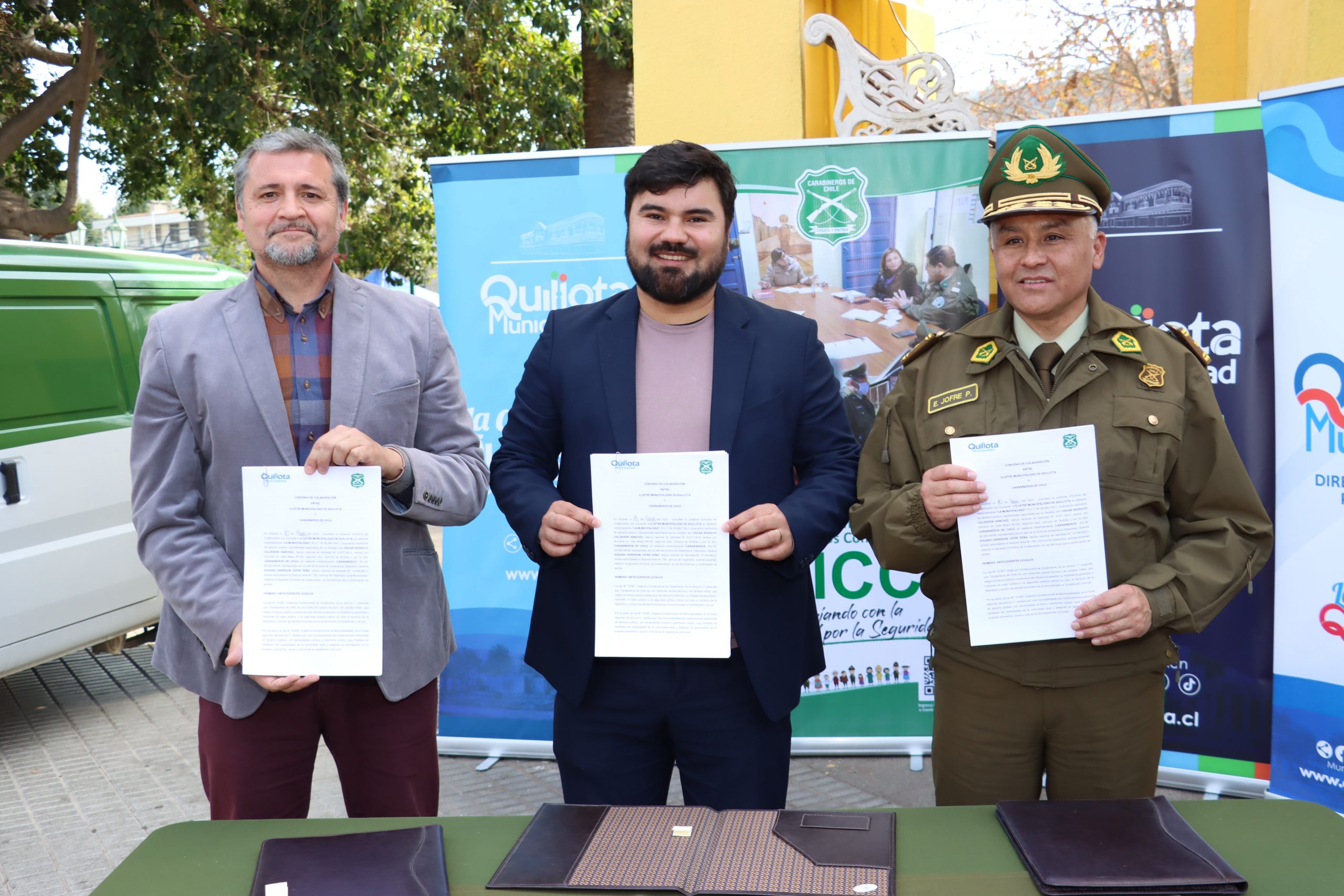 Quillota Municipio y Carabineros firmaron convenio de patrullajes mixtos
