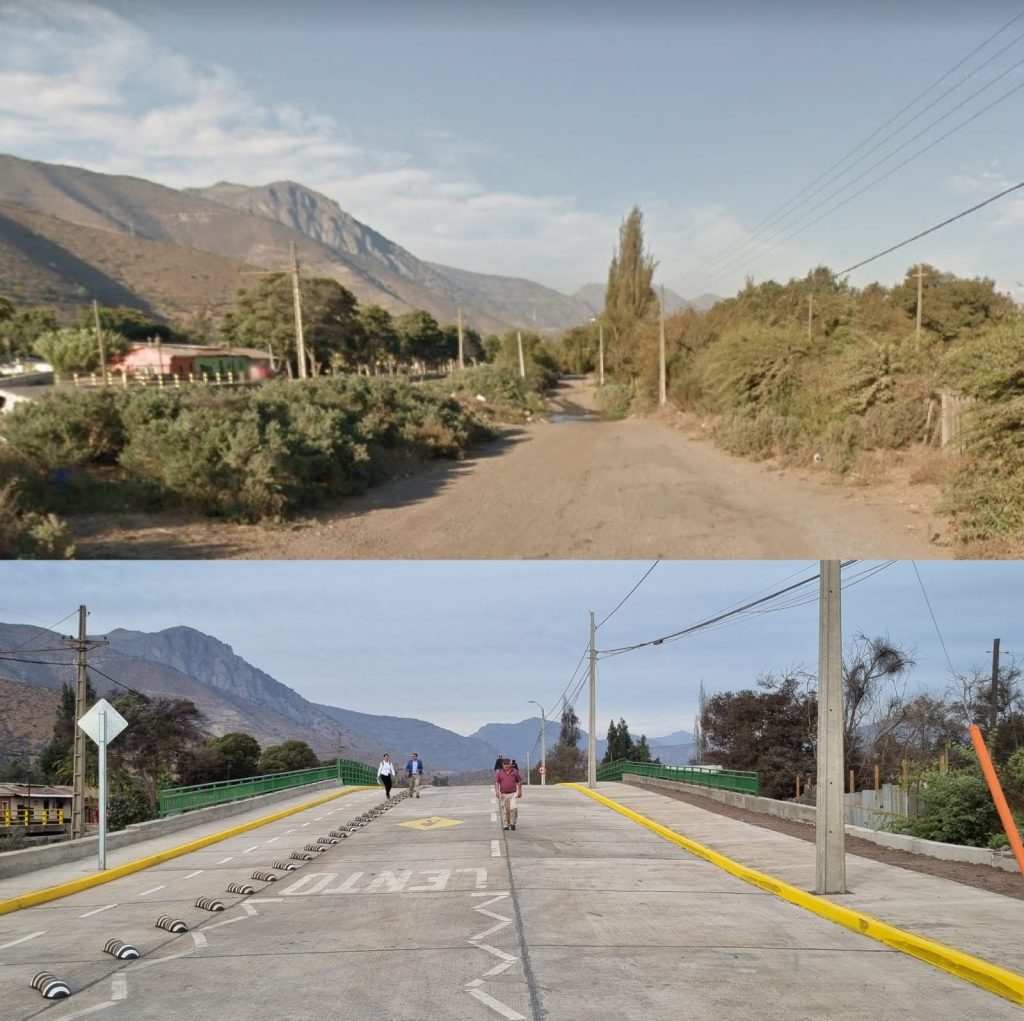 Inauguración primera etapa calle en Llay Llay