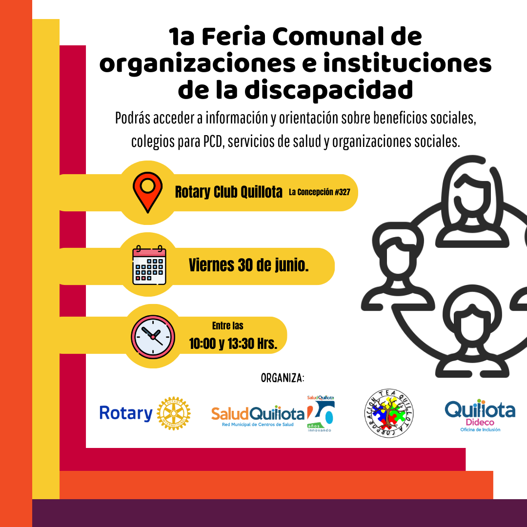 Quillota Invitan a participar en la feria de organizaciones e instituciones de la discapacidad