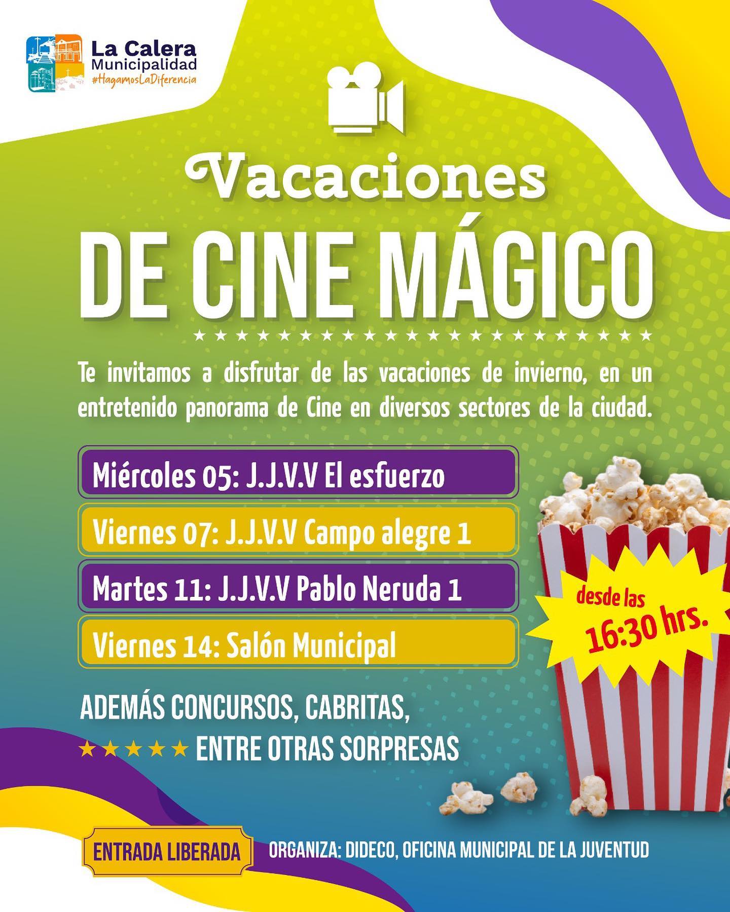 Cartelera de cine de La Calera