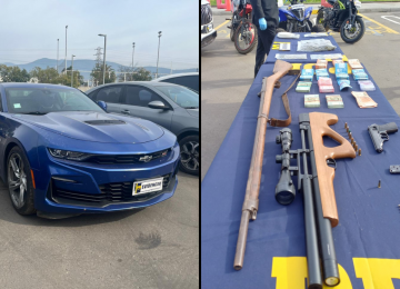 Autos de alta gama, drogas y un fusil: Las especies incautadas a hermanos de La Calera
