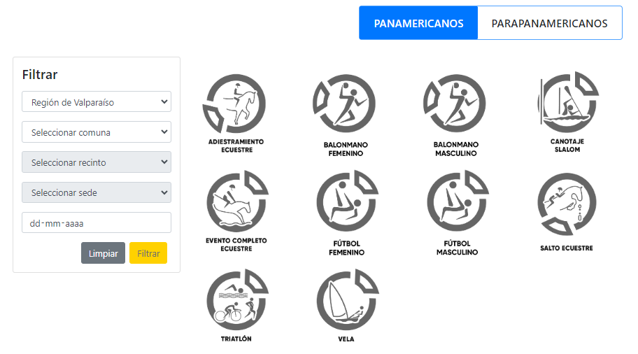 Juegos Panamericanos 2023 en la región de Valparaíso