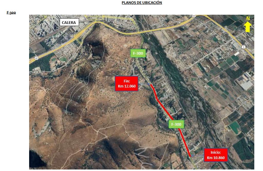 Ruta F300 en La Calera