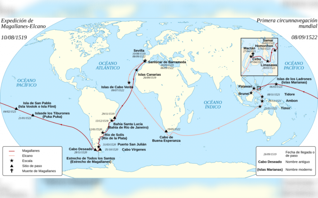 La Aventura de Hernando de Magallanes de 1519 a 1522