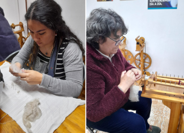 Nuevas generaciones aprenden el arte del hilado con el programa Wanaku de Sopraval
