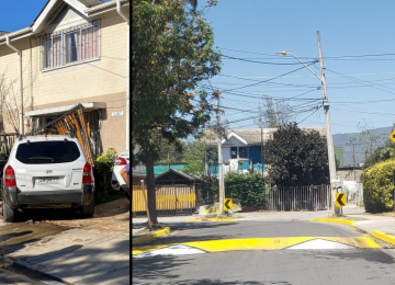 Quillota: Aplican cambios en el tránsito tras choque de auto contra casa